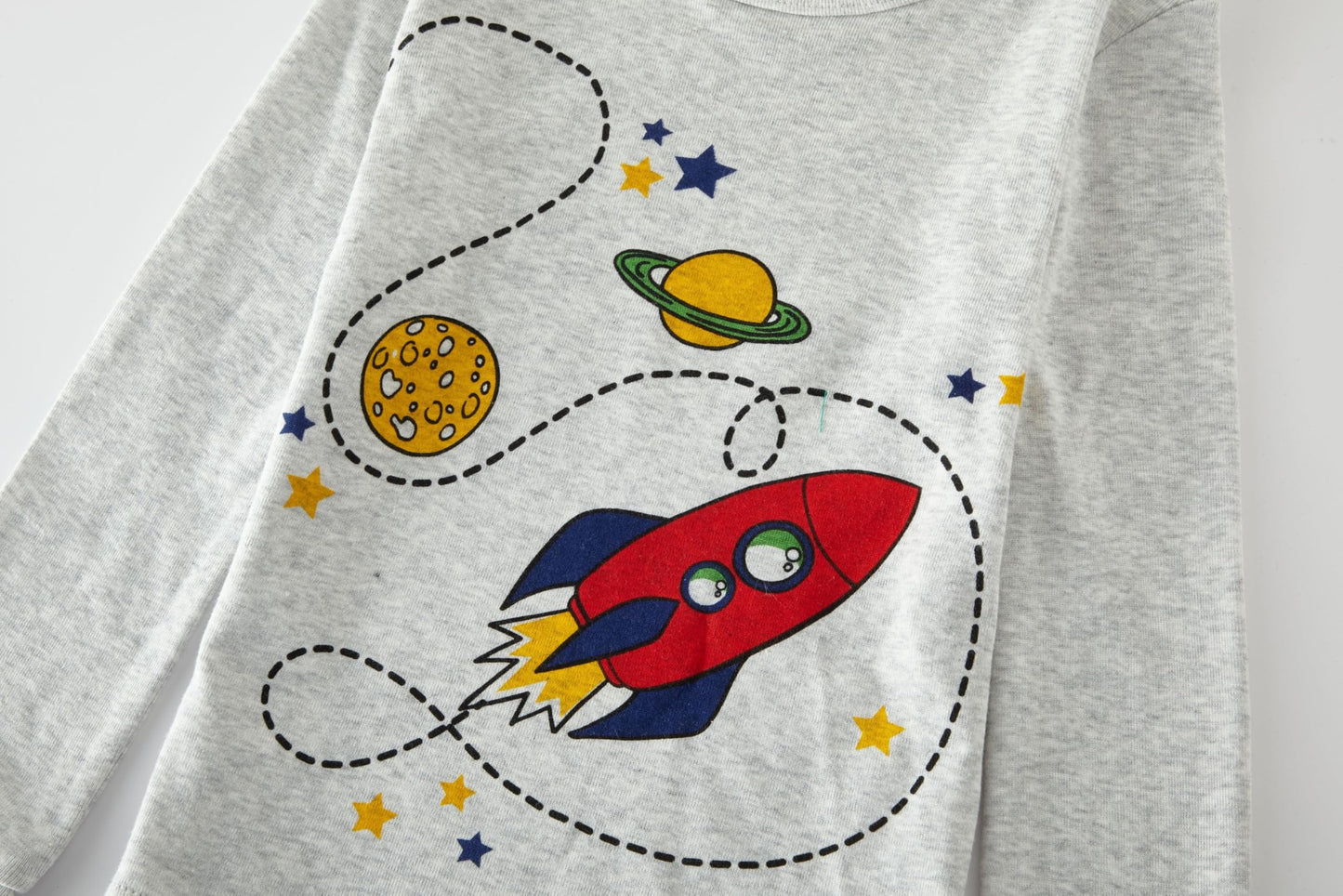 SOIBEEN Pyjamas for Boys Space Planet Nightwear Cotton Clothes Kids Sleepwear Long Sleeve PJs Set 4 Piece Outfit Xmas Gift 6 Years