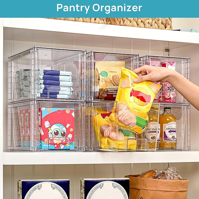 Vtopmart 8 Pack Large Stackable Storage Drawers, Easily Assemble
