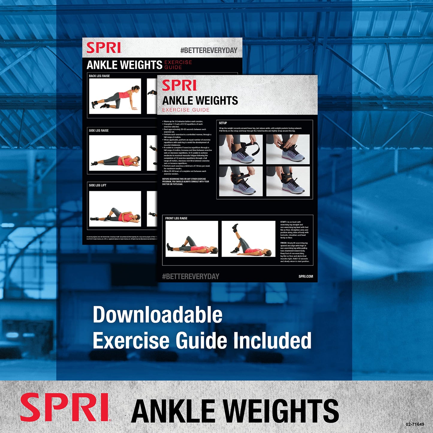 SPRI Adjustable Ankle Weights - Walking Weights for Strength Training Exercises, Resistance Endurance Workouts, General Fitness - For Strengthening & Toning Lower Body - 20lb Set (10lb Each)