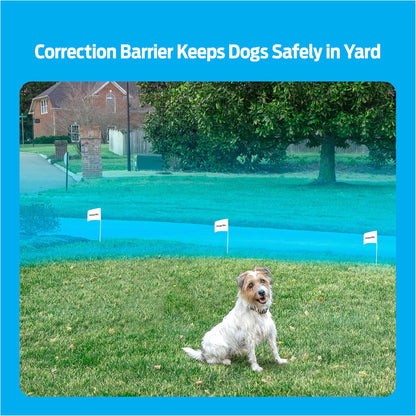 Premier Pet In-Ground Fence System Customizable Pet Fence for Small and Large Dogs, Coverage Up to 1/3 Acre & Expandable up to 5 Acres, Waterproof Adjustable Collar, Replaceable Battery