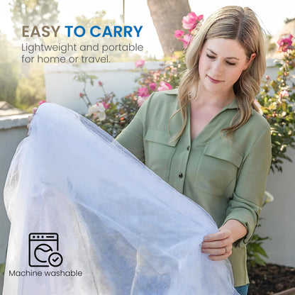 EVEN Naturals Mosquito Net for Bed Tent Adult, Pop-Up Tent, Fly Canopy Mosquito Nets, Bed Tent Double to King, Bed Canopy for Princess Bed, Mosquito Net Travel w/ Travel Bag (1270cm Round x H 221cm)