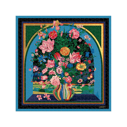 Galison Liberty Vista – 500 Piece Book Puzzle with Iconic Botanical Liberty Heirloom Print Artwork Packaged in Magnetic Keepsake Book Sized Box