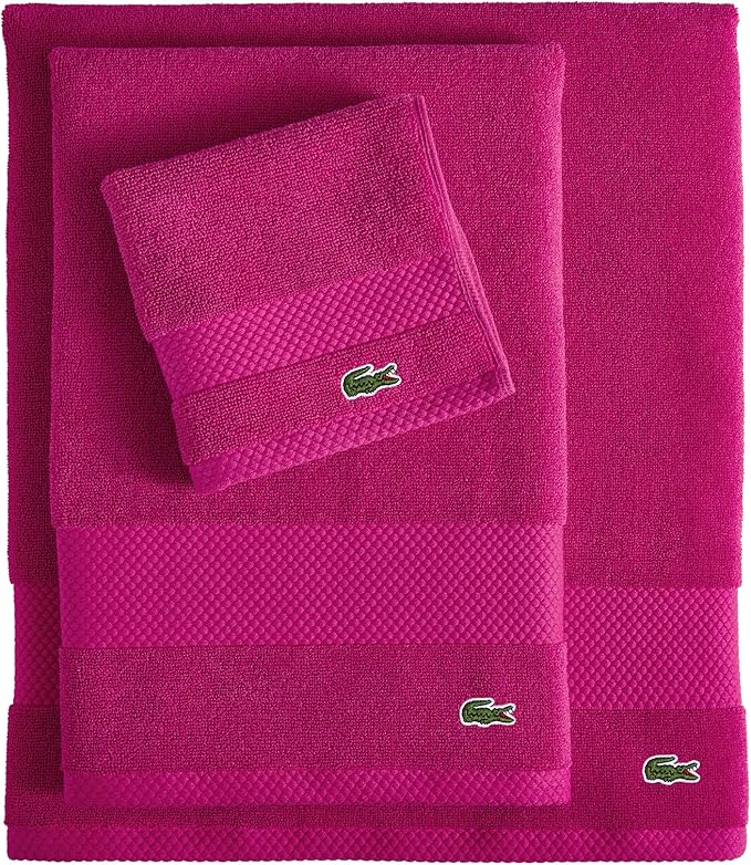 Lacoste Heritage 100% Supima Cotton Wash Cloth, Premium Super Soft Bath Towel