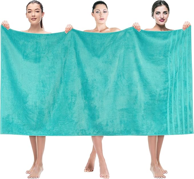 American Soft Linen 35x70 Jumbo Large Bath Towel, 600 GSM 100% Cotton Turkish