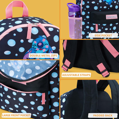 Disney Stitch Backpack for Girls Teens Rucksack School Bag for Primary Secondary Sports Travel PE Kit Daypack School Supplies Stitch Gifts for Girls (Black)
