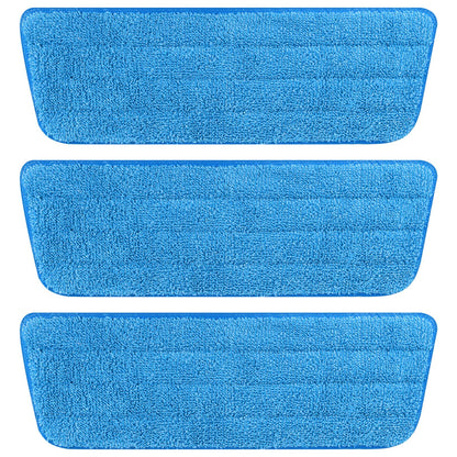 3 Pack Microfiber Reusable Mop Pads for Bona Mop, Wet/Dry Floor Cleaning Refill Mop Pads, Spray Mop Hard Wood Floor Mop Pads Refills, Machine Washable Power Mop Pads Replacement