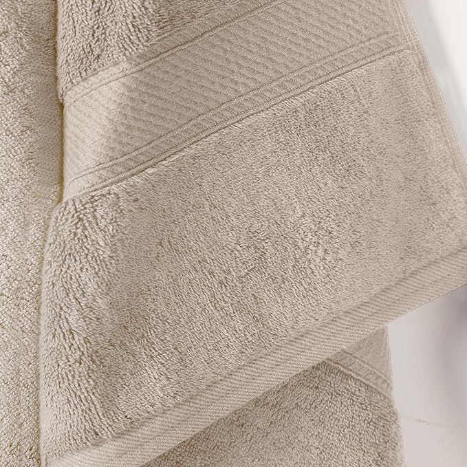 SUPERIOR Egyptian Cotton Pile Bath Towel Set of 2, Ultra Soft Luxury Towels