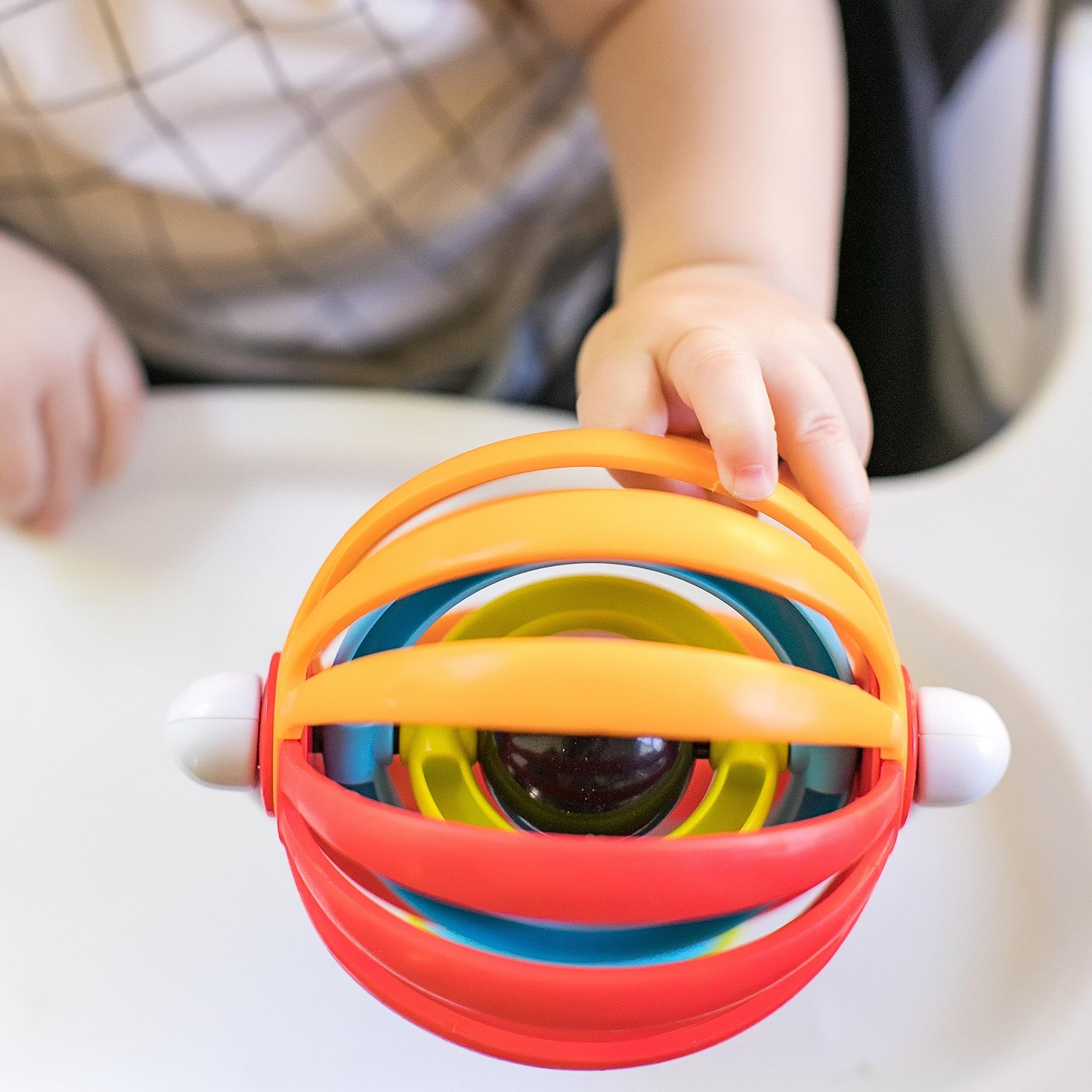 Baby Einstein, Sticky Spinner Booster & High Chair Activity Toy, Rattle, Sensory Play, Visual Stimulation, Spinning Wheel, Suction Cup Base, BPA-Free, Ages 3 Months+