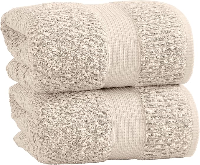 NY Loft 100% Cotton 2 Pack Bath Sheet Towel Set | Super Soft & Absorbent
