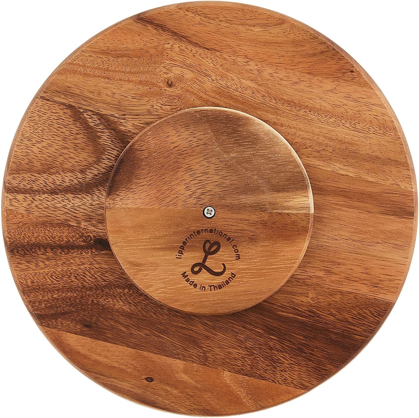Lipper International Acacia Wood 10" Kitchen Turntable