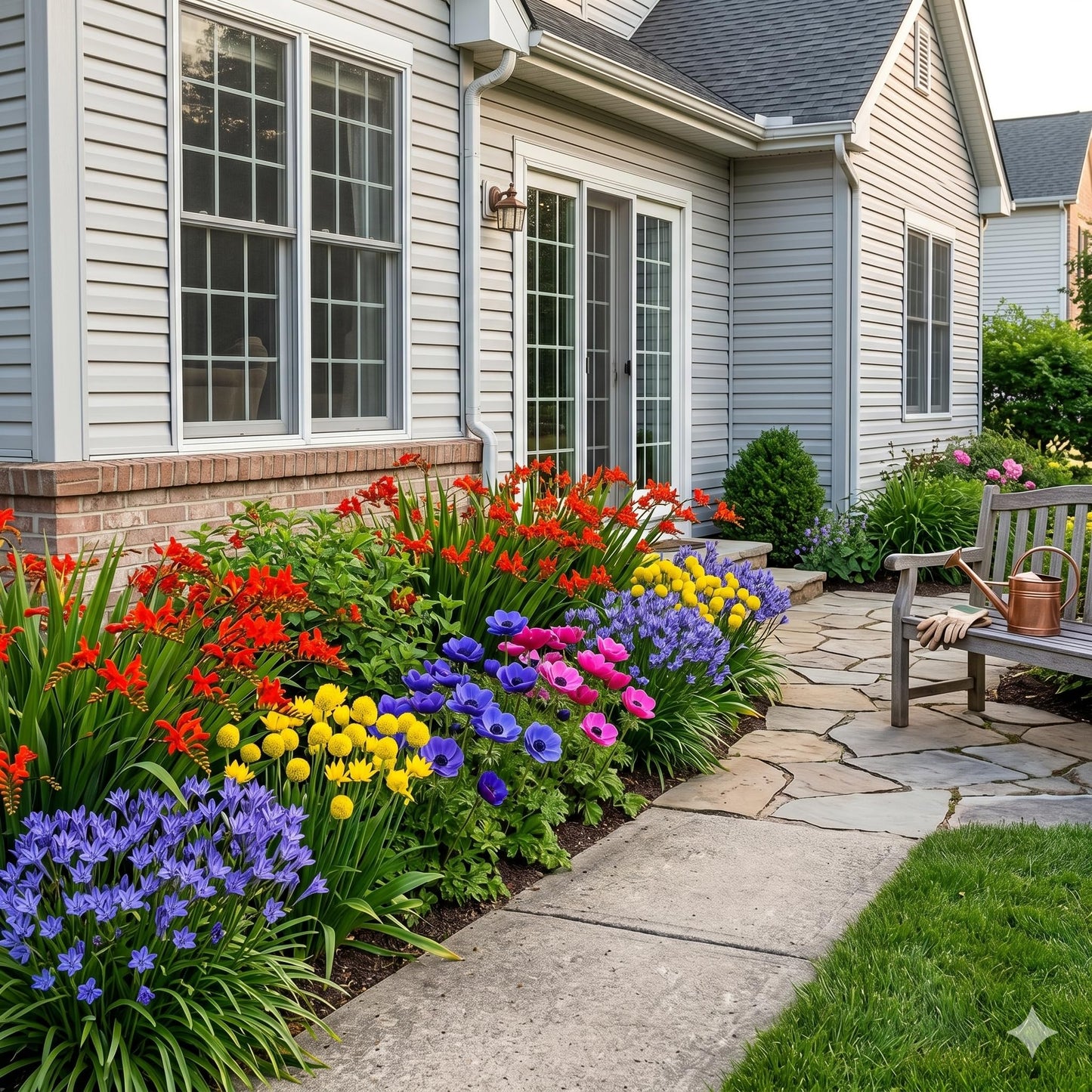 Amazing Deal -100 Perennial Bulbs Birds, Butterflies & Bees English Flower Bulb Collection – Crocosmia, Allium, Anemone & Triteleia Mix – Colorful Summer Blooms – Attracts Outdoor Pollinator EasyGrow