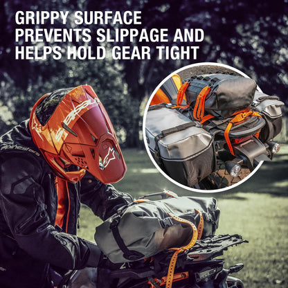 Giant Loop Pronghorn Straps, Multi-Purpose Cargo Straps with Virtually Unbreakable Fasteners, 32" Orange, 2-Piece Pack