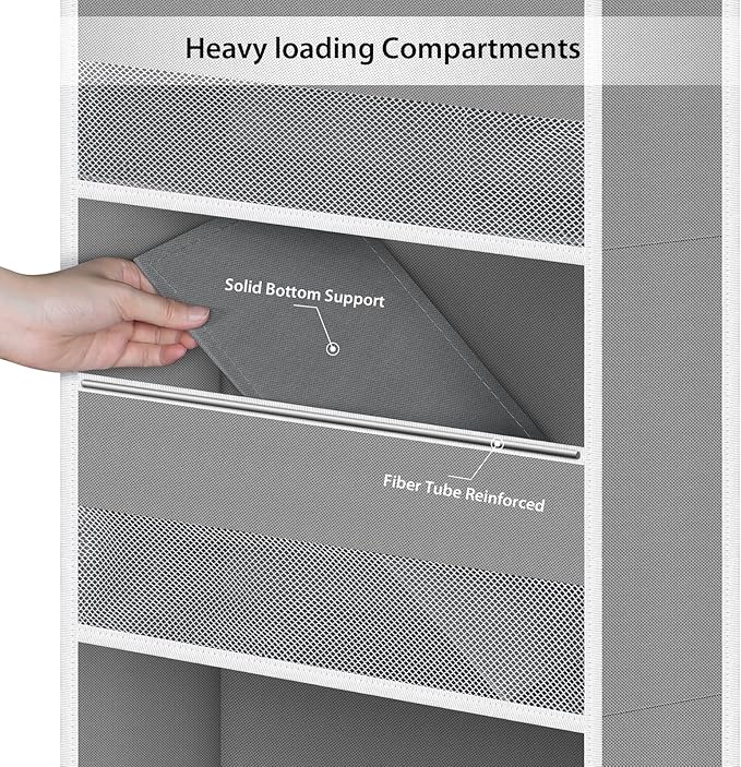Univivi 6-Shelf Over Door Hanging Organizer Fabric Baby Door Storage