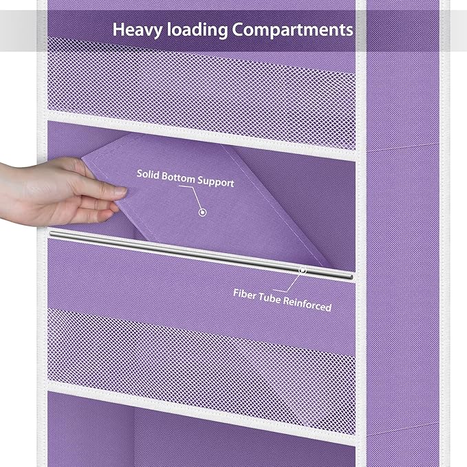 Univivi 5-Shelf Fabric Door Storage Over Door Hanging Organizer