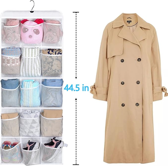 MISSLO 30 Large Pockets Dual Sided Hanging Baby Shoe Organizer