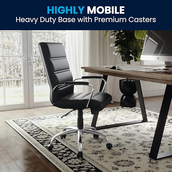 Flash Furniture Whitney Mid-Back Swivel LeatherSoft Desk Chair