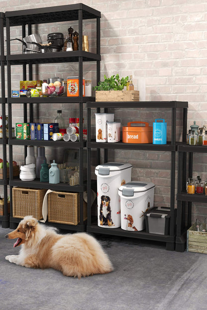 Curver 241093 Food Container 20 kg I 54L White/Grey/Love Pets Dogs 49.3 x 27.8 x 60.5 cm