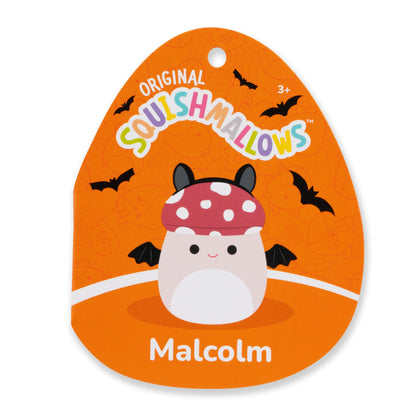 Squishmallows Original 5-Inch Halloween 4-Pack – Gabin Pumpkin Axolotl, Fitzy Goblin Holding Latte, Malcolm Bat Mushroom, Ms. K Purple Clown – Official Jazwares Plush (Little)