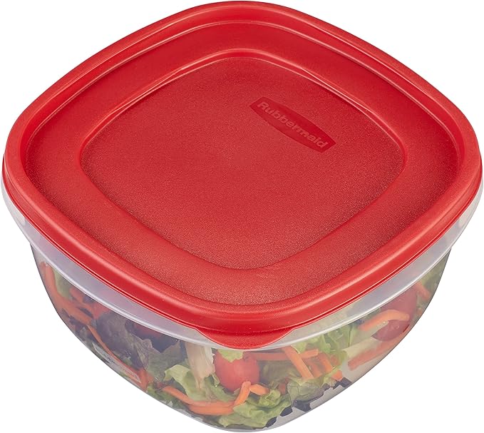 Rubbermaid Easy Find Lids Food Storage Container, 14 Cup, Racer Red