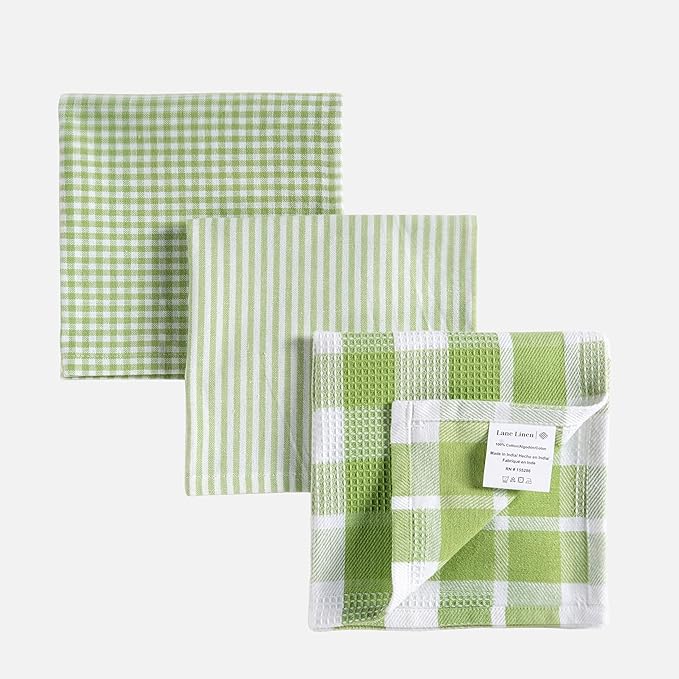 LANE LINEN 100% Cotton Kitchen Dish Cloths, Ultra Soft Absorbent Quick Drying