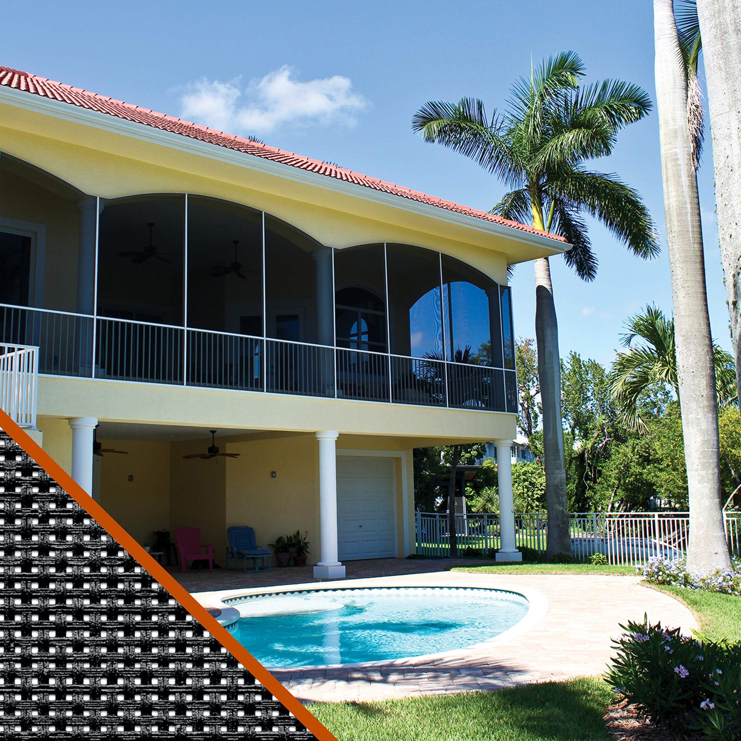 Saint-Gobain ADFORS Solar Screen, 36 Inches x 100 Feet Roll - UV-Resistant Replacement Screen for Windows and Doors - Charcoal