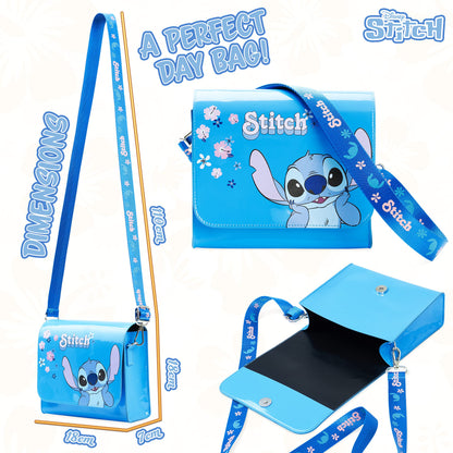 Disney Girl's Shoulder Bags Handbags, Blue Stitch, One Size