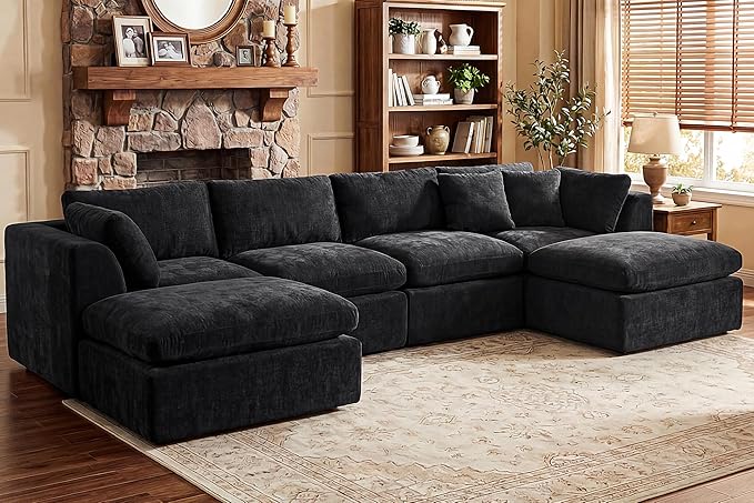 GRUSIGN 141'' Oversized Boneless Cloud Couch