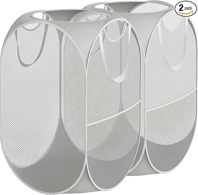 Simple Houseware Mesh Pop-Up Laundry Hamper Basket