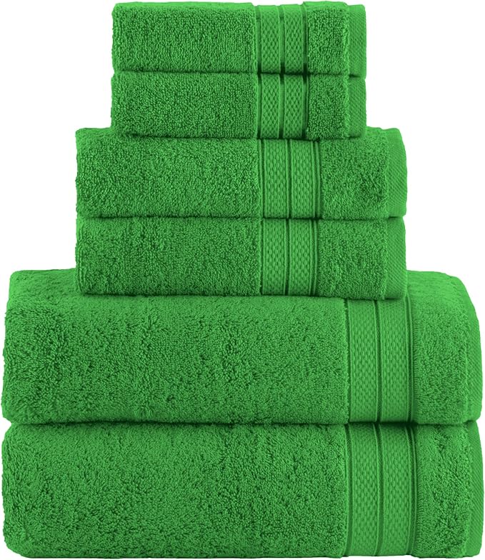 Elegant Comfort Luxury 6-Piece Towel Set, Premium Soft 100% Turkish Cotton