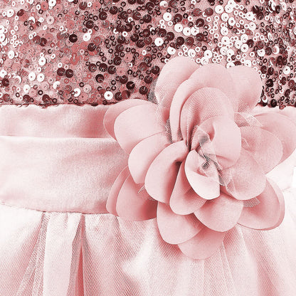 Acecharming Girls Dresses Sequin Flower Girls Party Dress Bridesmaid Ball Gown Wedding Tulle 3-10 Years