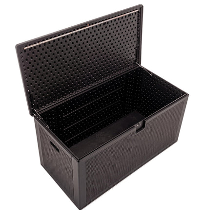 BTExpert Set of 2, 150 Gallon Extra Large Deck Box Outdoor Storage Container for Patio Furniture Cushions Garden Tools Pool Supplies Sports Equipment Waterproof Lockable Steel Rod Metal insert
