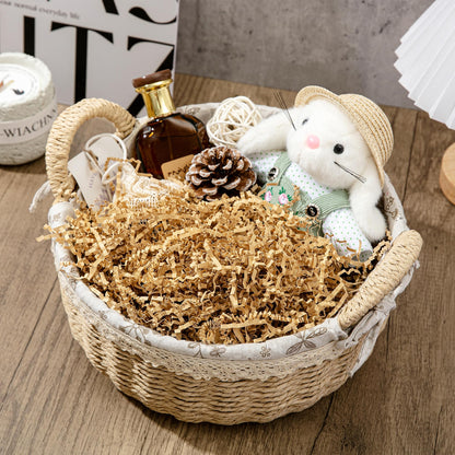 Mefleet 1 LB Crinkle Cut Paper Shred Filler Brown Crinkle Shredded Paper for Gift Box - Gift Basket Bag Filler - Kraft Grass Cushion Stuffing for Christmas Holiday Packaging Wrapping