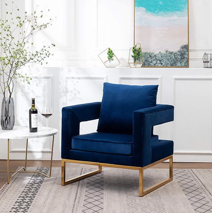 Roundhill Furniture Lenola Upholstered Accent Arm Chair