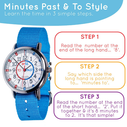 ertt EasyRead Kids Time Teacher Watch - Kids Gifts - Watches for Boys & Girls - Children's Watch Analogue - Kids Watches for Boys Ages 5-7 - Learn to Tell The Time - 3 Step Educational Watch