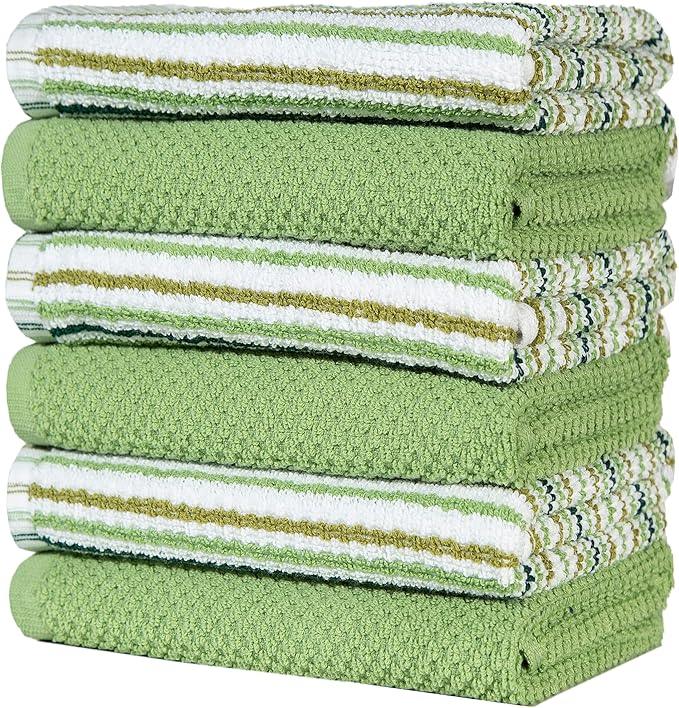 Sage 16'x 26' Cotton Kitchen Towels