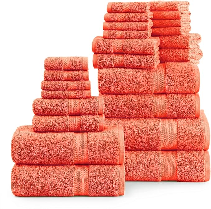 Lane Linen 100% Luxury Cotton Towel Set