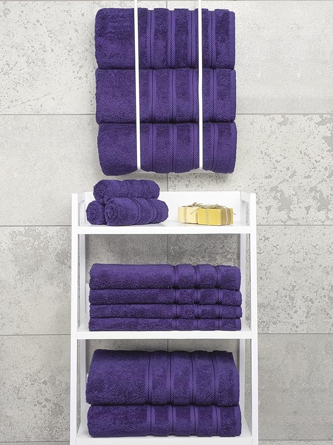 American Soft Linen Luxury 4 Piece Bath Towel Set, 600 GSM 100% Cotton Turkish
