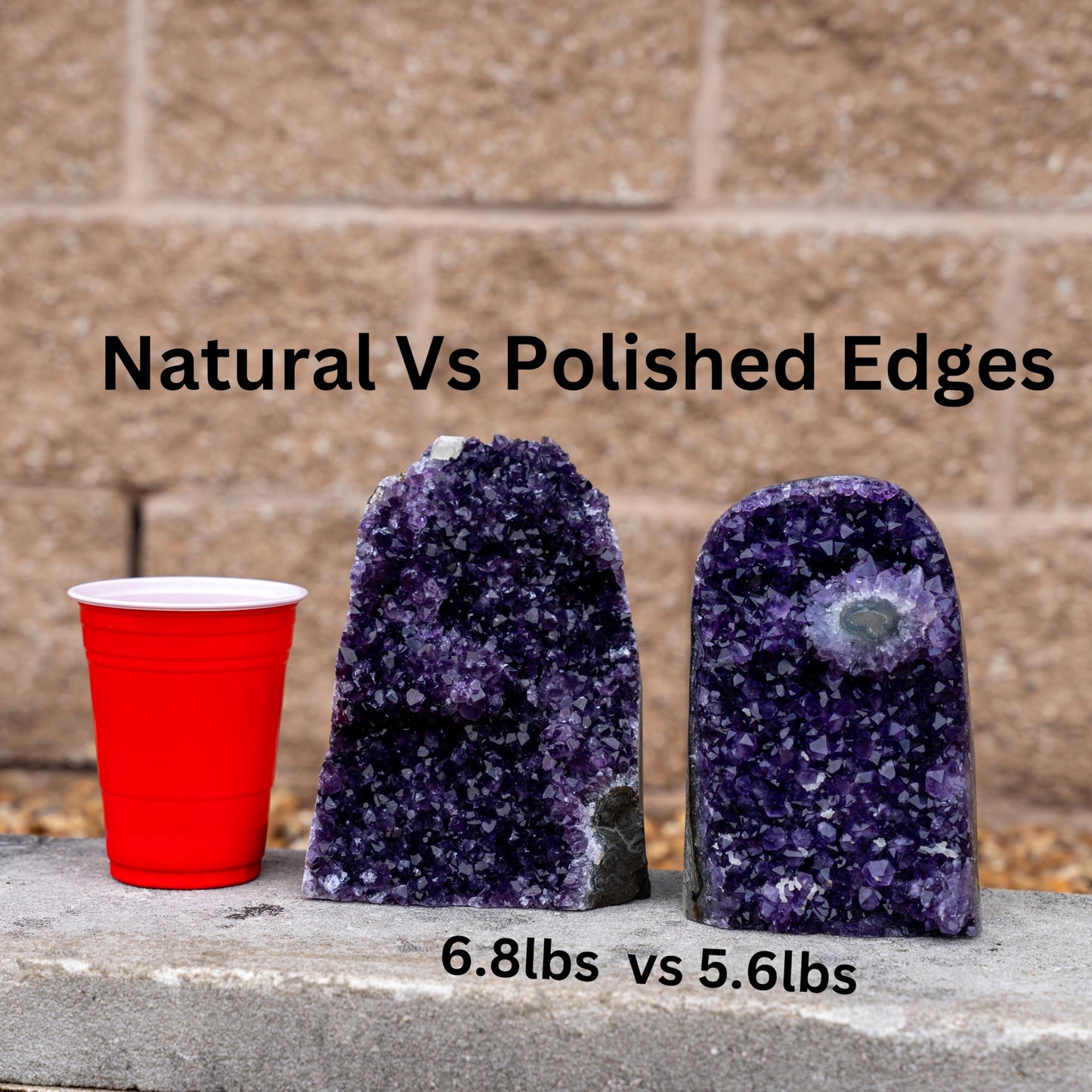 TRUENERGY Polished Amethyst Cluster Quartz Crystal – 3.0 To 3.5 lbs Grade A+ Raw Dark Purple Geode Stone With Rounded Edge – Home Decoration, Meditation Healing, and Positive Energy (3-3.5 lbs)