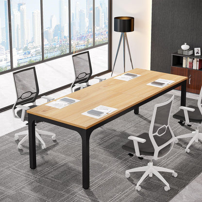 Tribesigns 6.5FT Conference Table, 78.7 Inche Rectangle Meeting Seminar Table, Large Business Tables for 6-8 People (Only Table)