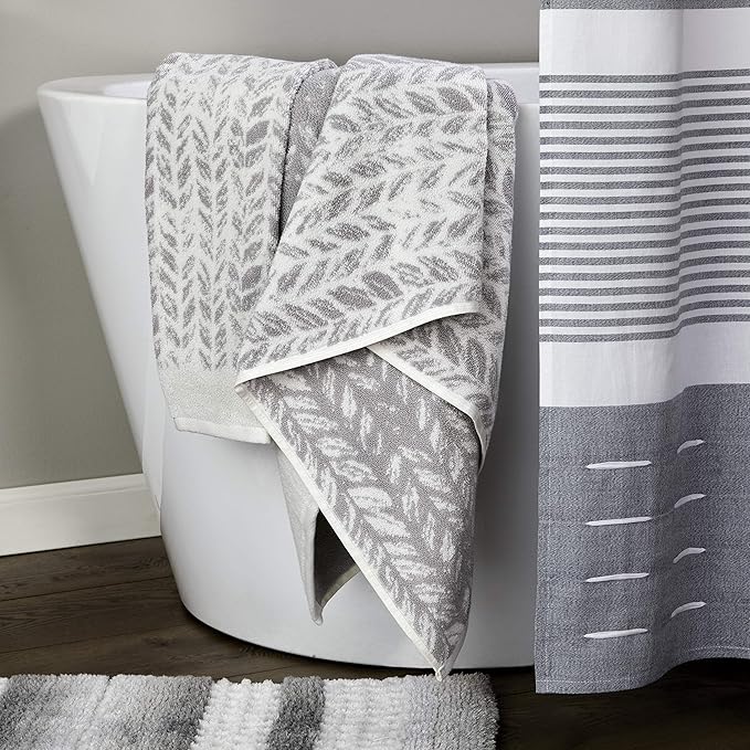 SKL Home Distressed Leaves 100% Turkish Cotton Premium 2-Piece Hand Towel Set
