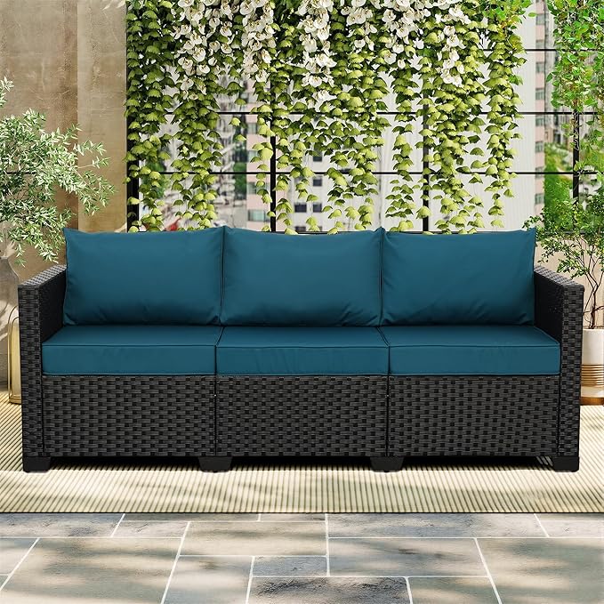 Rattan Star Outdoor Furniture Couch 3 Seater Sofa Outdoor Wicker Sofa Deep Seat