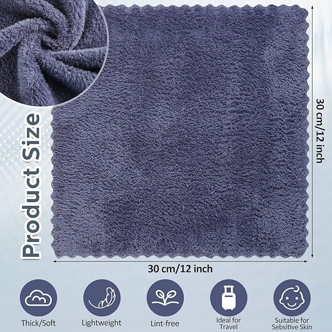 Newwiee 100 Pcs Washcloths Bulk Quick Drying Bathroom Wash Clothes 12 x 12 Inch