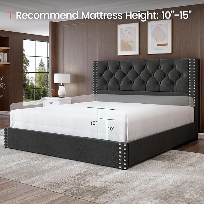 LARMACE Queen Size Bed Frame