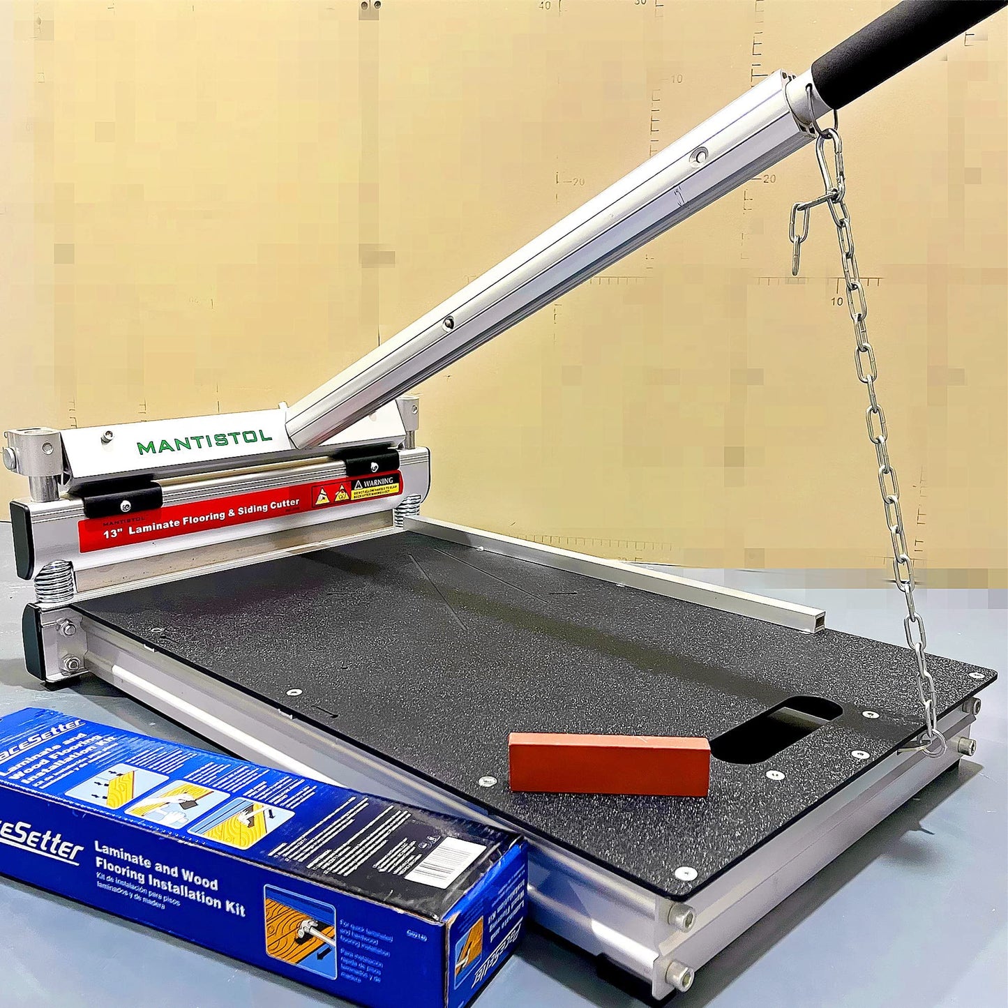 13" Pro Laminate/Vinyl Floor Cutter with Floor Installation Kit, 15°/30°/ 45° Instant Cuts in One Step, Cuts Laminate Floor, Engineer Wood, LVP/T, VCT, SPC, LSPC, VSPC, ABC, WPC & More; Best Buy !