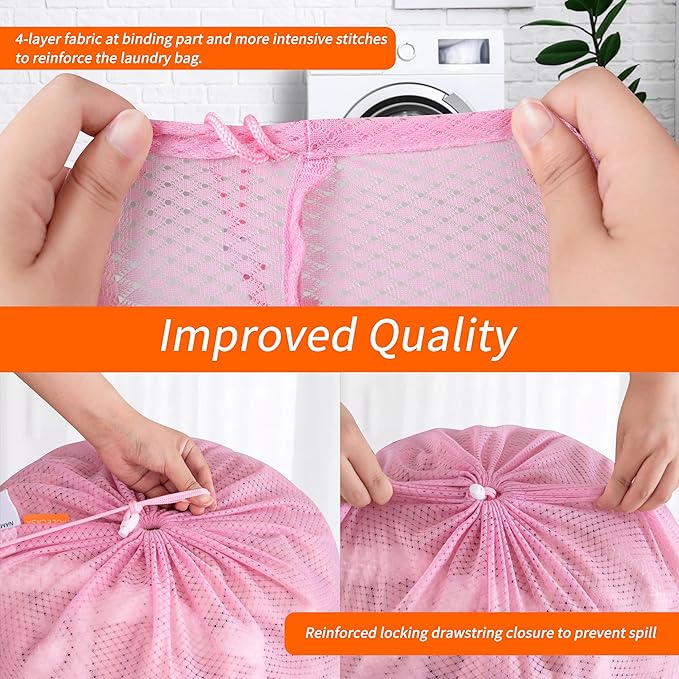 Polecasa Heavy Duty Diamond Large Mesh Laundry Bag