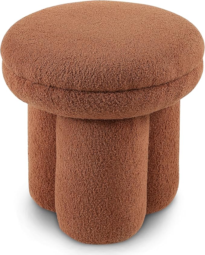 Furniture of America Rami Modern 17-inch Mushroom-Shape Upholstered Ottoman