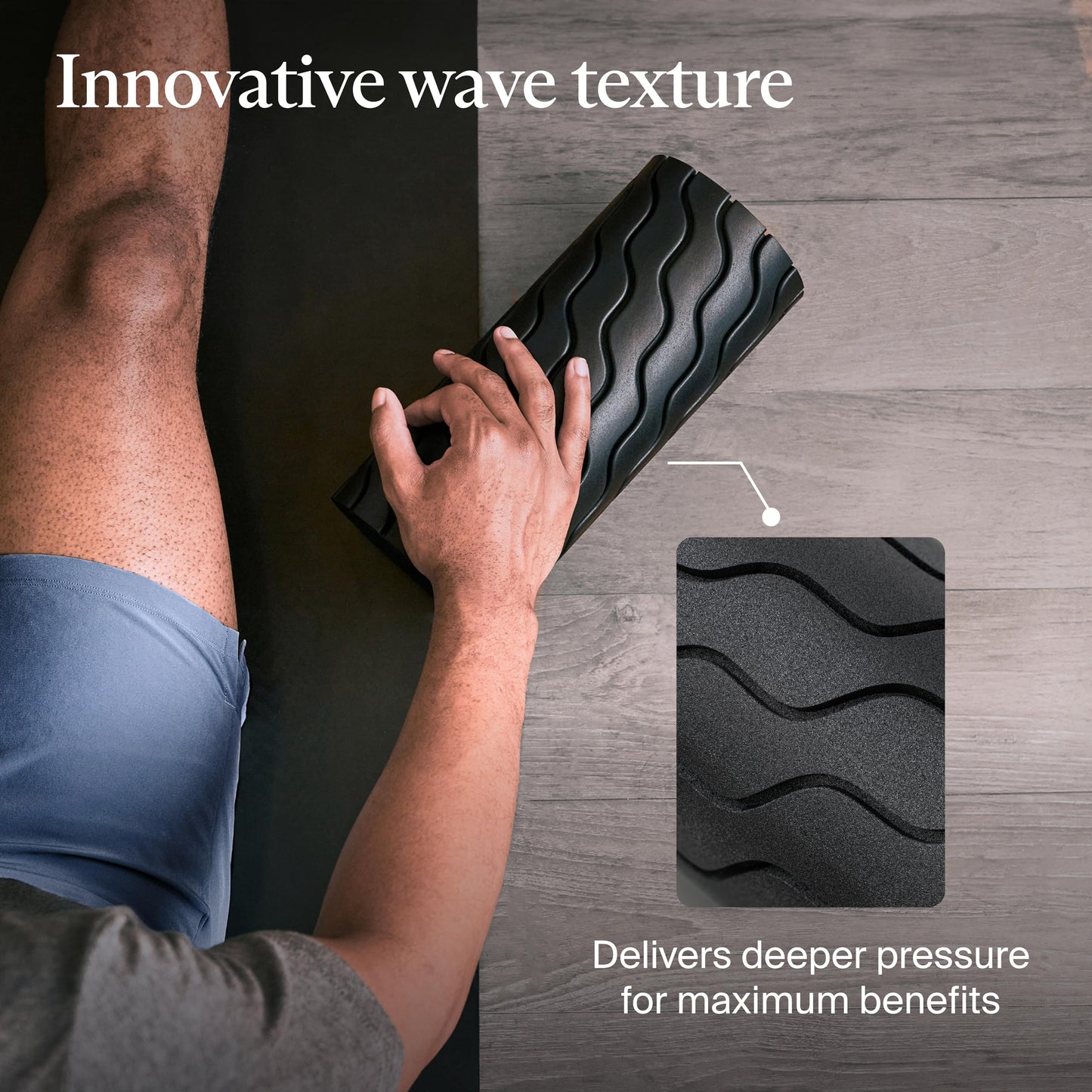 TheraGun Therabody WaveRoller - High Density Foam Roller for Body and Large Muscles. Bluetooth Enabled with 5 Customizable Vibration Frequencies in Therabody App