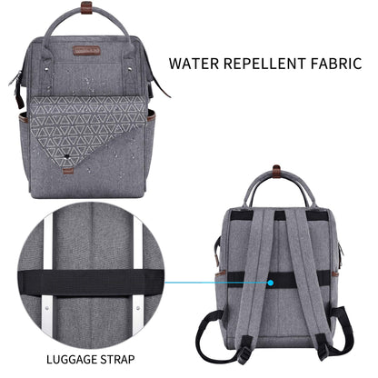 KROSER Laptop Backpack 15.6 Inch Stylish Computer Backpack with USB Charging Port Water-repellent College Daypack Travel Business Work Bag for Women/Men