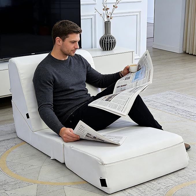 jela Luxury Indoor Chaise Lounge, Foldable Sofa Bed Chair