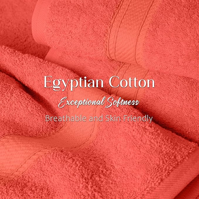 Superior Egyptian Cotton Pile Bath Towel Set of 2, Ultra Soft Luxury Towels